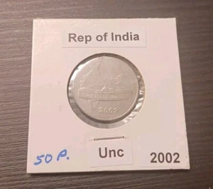 2002 INDIA - REPUBLIC ~ 50 Paise - Circ Free Ship #0157 - Picture 1 of 2