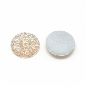 10 pcs Druzy Resin Embellishment Cabochons Beige Tan Cream – 10mm – Shimmer - Picture 1 of 2