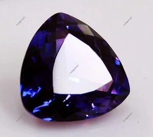 Pietra preziosa sfusa 11,40 ct tanzanite viola trilione estremamente naturale CERTIFICATA - Foto 1 di 8