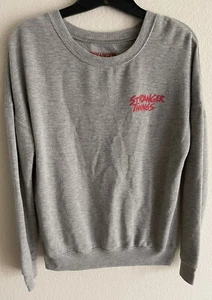 Stranger Things Netflix  Long Sleeve Gray Shirt Sz S Mens Logo - Picture 1 of 3