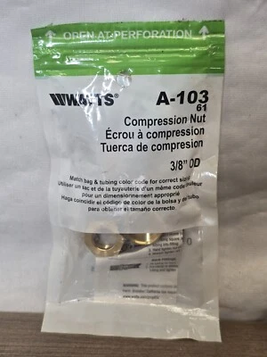 Paquetes de 5 vatios A-103 accesorios de compresión de tuerca de 3/8" Foto 1 de 2