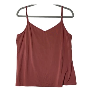 CAMI TANK TOP Camicia Blusa Donna Grande Rosa Malva Setosa Cinghia Regolabile Elasticizzata - Foto 1 di 8