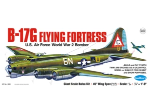 Guillow's 2002 B-17G Flying Fortres 1:28 Scale Balsa Plane Model 45" Wing Span - Bild 1 von 3