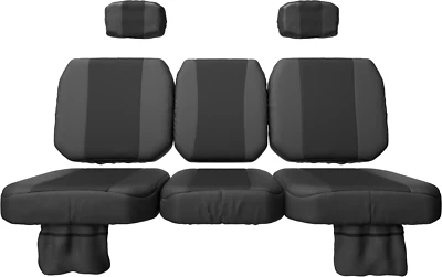 Capa de assento dianteira e traseira preta para Tracker 800SX Crew LE 2020-2024 1680D UTV - Imagem 1 de 4