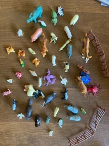 50 Plastikspielzeug Tiere, Bauernhof, Fisch, Zaun, siehe Fotos - Bild 1 von 4
