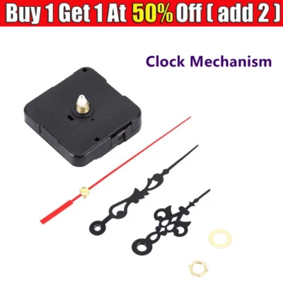 DIY Wall Quartz Clock Movement Mechanism Replacement Kit Tool Parts Red Hands US - Image 1 of 4