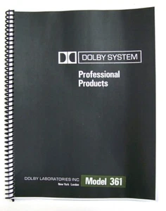 Complete Copy Of Dolby 361 Noise Reduction System Owner's Manual. MN - Picture 1 of 1