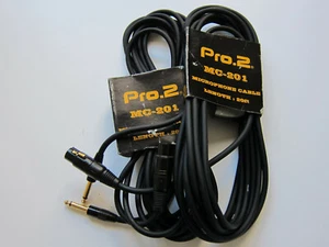 LOT 2 OF 20 Ft XLR 3Pin Female to 6.35mm Microphone Mic Audio Cable - Picture 1 of 5