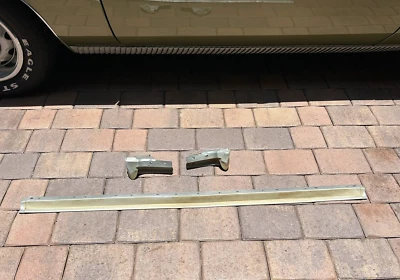 MOPAR PLYMOUTH BARRACUDA CUDA REAR BUMPER FILLER & ENDS 1972-1973-1974 - Image 1 of 4