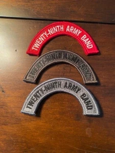 29th ARMY BAND (VIRGINIA NATIONAL GUARD) - OBSOLETE  .... TAB LOT OF 3 DIFFERENT - Picture 1 of 1