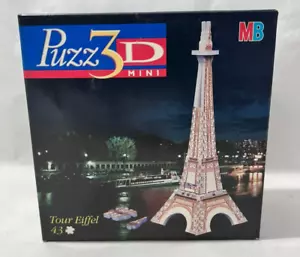 puzzle 3D mini MB Tour Eiffel 43 pieces 1997 NUOVO SEALED - Imagen 1 de 6