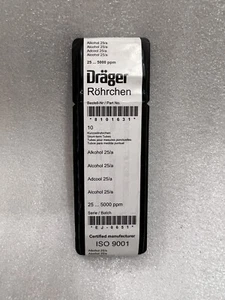 DRAGER/DRAEGER ALCOHOL 25/a 25-5000 PPM 8101631 GAS DETECTION TUBE - Picture 1 of 1