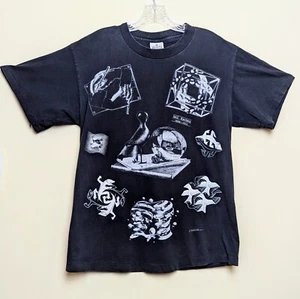Vintage 90er MC Escher Andazia All Over Print Kunstmuseum USA Shirt Größe Large - Bild 1 von 9