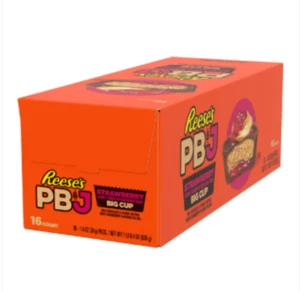NEU!!! Reese's Limited Edition PB Strawberry Big Cup Standard Bar 1,4oz 16ct - Bild 1 von 2
