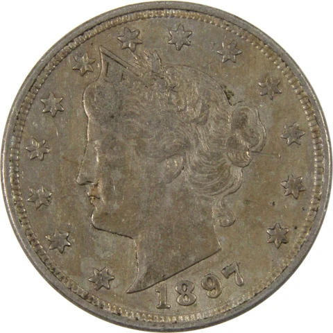 1897 Liberty Head V Nickel VF/XF Very Fine Extremely Fine SKU:CPC3674 Cover