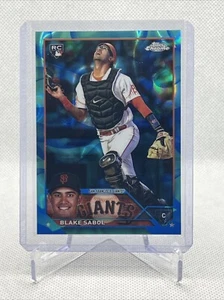 2023 Topps Chrome Update #USC151 Blake Sabol RC Aqua Blue Lava Lamp /175 - Picture 1 of 3