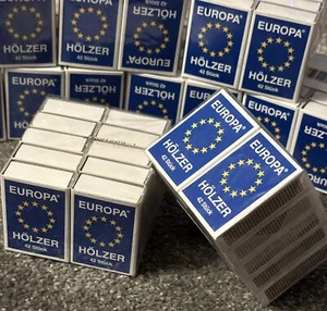 EUROPA Hölzer Qualitäts Streichhölzer 10er Pack 10x42 Stück 420 Hochwertig - Bild 1 von 3