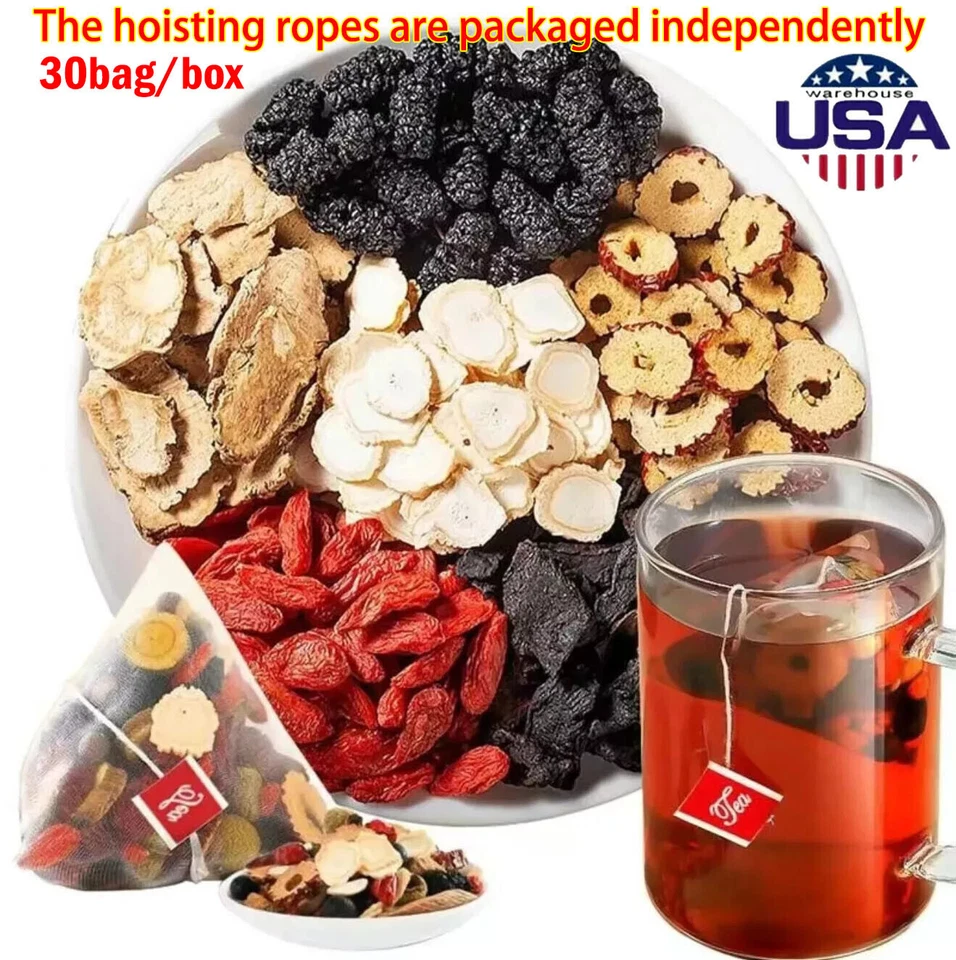 30pcs Ginseng six treasure tea , Kidney tea ,liver tea , red date kidney health - Image 1 of 4