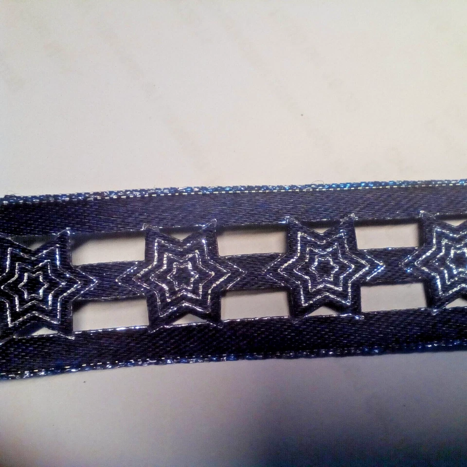 Band dunkelblau/silber 22 mm, 2m Spule - Bild 1 von 1