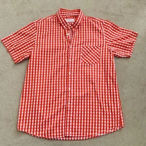Chemise homme manches courtes Frederik Anderson Copenhagen rouge à carreaux vichy taille XL - Photo 1/5