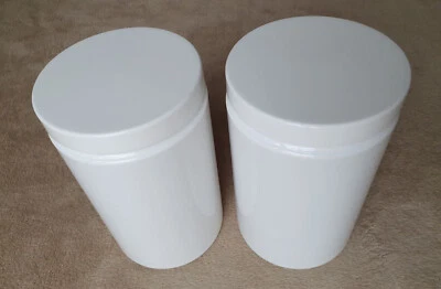 2x 2500 ml Vorratsdose Schraubdose Kunststoff Dose * Schraubdeckel, weiß, rund - Bild 1 von 3