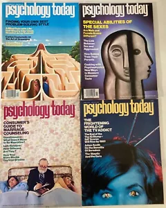 PSYCHOLOGY TODAY Vtg Magazine Lot 4 Issue (1976 - 1978) TV Addiction (No Label) - Picture 1 of 5
