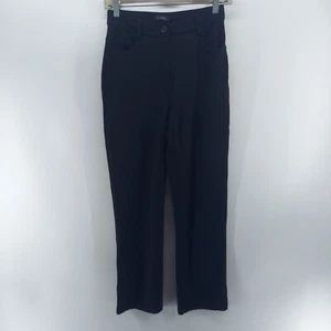 halogen pants women size 2 black straight leg knit stretch pockets mid Rise - Picture 1 of 10