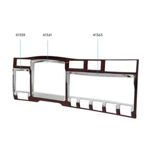 Dash panel trim 3PC SET visor chrome Kenworth 2006+ W900 T800 T660 C500 L/C/R - Bild 1 von 10