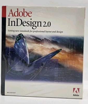 ADOBE InDesign 2.0 Sealed Box Set for MAC with Serial Numbers/Stickers etc. (A) - Image 1 of 4