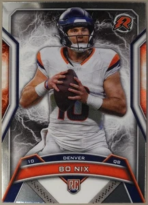 Bo Nix (^B) 2024 Topps Resurgence Blue & RC Denver Broncos #125 - Picture 1 of 2
