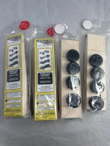 PineCar Racer Wedge Kit P369 New. Wood wedge/Wheels/Axles Set Of 4 - Picture 1 of 3