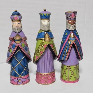 ATEMBERAUBENDE Weise Männer 12" König Krippe Pappmaché Figuren mit Geschenken Japan LESEN - Bild 1 von 24