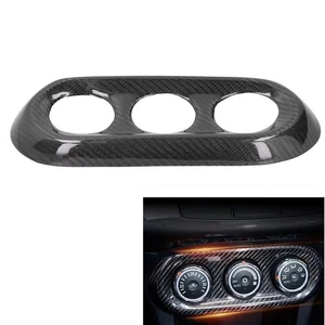 Carbon Fiber Black Control Panel Cover For EVO 10 EVO X A/C 2008-2016 2014 2013 - Picture 1 of 5