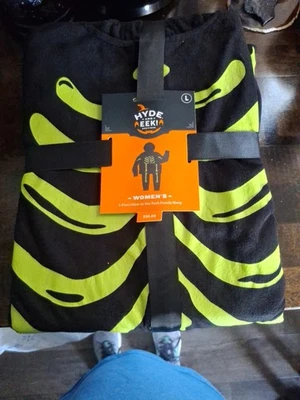 Target Hyde & Eek Women’s 1 Piece Glow In The Dark Skeleton Large L Pajamas New - Image 1 of 2