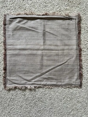 West Elm Classic Silk Blend Pillow Cover, 20” x 20” Reversible Pink and Toupe - Image 1 of 3