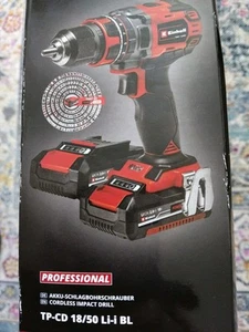 Einhell Cordless Combi Drill 50Nm Brushless 18V With Batteries TP-CD 18/50 Li-i - Picture 1 of 10