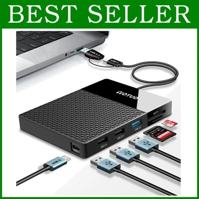 1TB External Hard Drive with USB C Hub - 7-in-1 Connectivity - Image 1 of 4