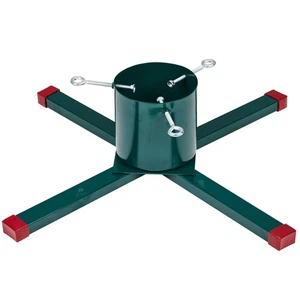 Soporte para árbol de Navidad vivo de metal verde Northlight - para árboles de hasta 9 pies de alto - Imagen 1 de 2