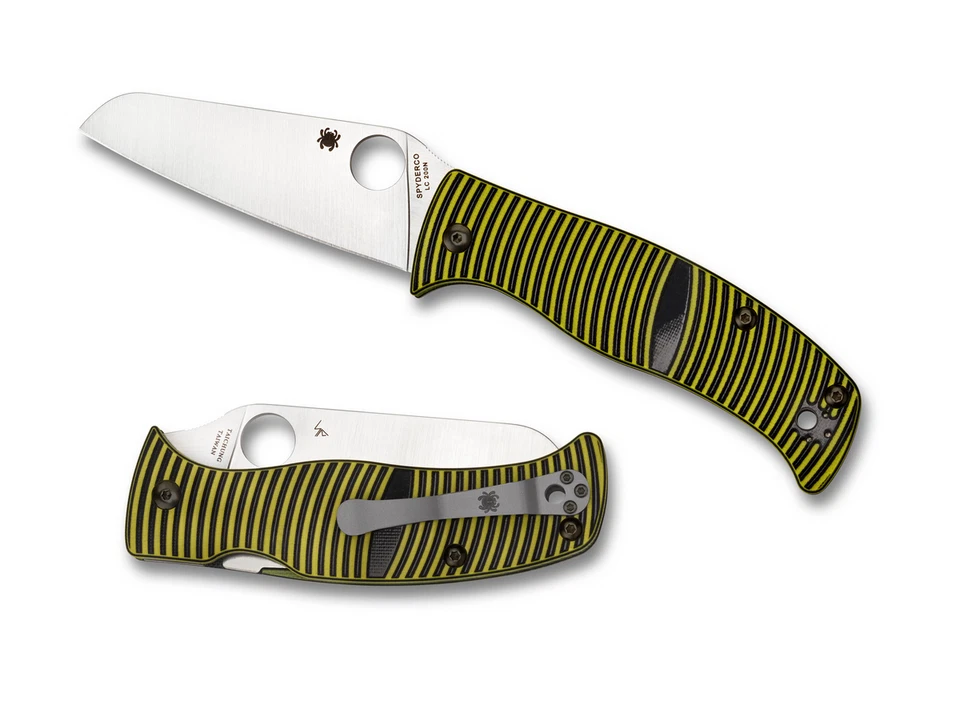 Cuchillos Spyderco Caribbean bloqueo de compresión negro amarillo G-10 LC200N C217GPSF Foto 1 de 4