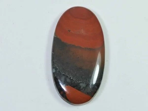 Natural Bloodstone Palm Crytsal 48Cts. Oval Cabochon Loose Gemstone 22X43MM - Picture 1 of 9