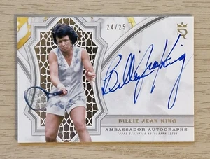 2024 Topps Royalty Tennis - Billie Jean King 24/25 Auto On-Card Ambassador - Picture 1 of 3