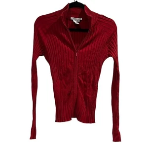 Cabi long sleeve Ribbed slimming top blouse shirt Sweater Cardigan Women Medium - Picture 1 of 5