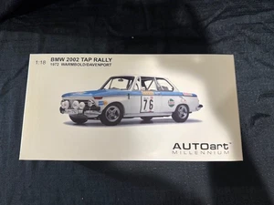 1.18 1972 BMW 2002 TAP RALLY WARMBOLD/DAVENPORT AUTO ART DIECAST MODEL - Picture 1 of 6