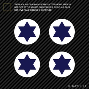 (4x) 1.5" Israeli Air Force Roundel Sticker Die Cut Decal Israel IAF ISR IL - Foto 1 di 1