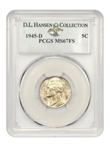 1945-D 5c PCGS MS67 FS ex: D.L. Hansen - Picture 1 of 4