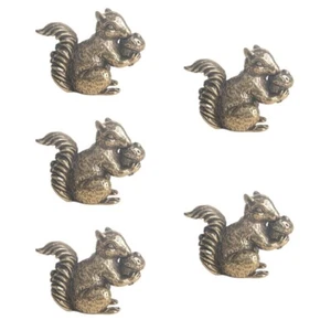 5 Pack Eichhörnchen Aus Messing Souvenir Borste Kostüm Tortendeko Einschulung - Bild 1 von 12