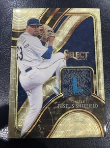JUSTUS SHEFFIELD 2021 PANINI SELECT GOLD VINYL SUPERFRACTOR JERSEY PATCH 1/1 SSP - Picture 1 of 5