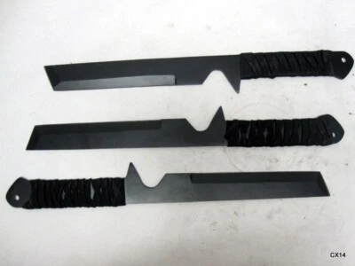 Pack de 3 cuchillos de caza de supervivencia de hoja de acero al carbono Tanto Foto 1 de 4