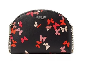 ☂️🍄kate spade New York Spencer Butterfly Dome Crossbody Black/multi NWT - Picture 1 of 4