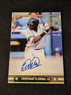2018 ESTEVAN FLORIAL LEAF ULTIMATE DRAFT GOLD AUTOGRAPH ROOKIE GUARDIANS #5/10 - Image 1 of 4